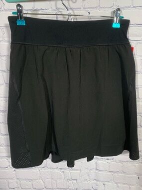Spanx Womens Get Moving Skort Black 17" Size L NWT Athleisure Golf Prep Preppy